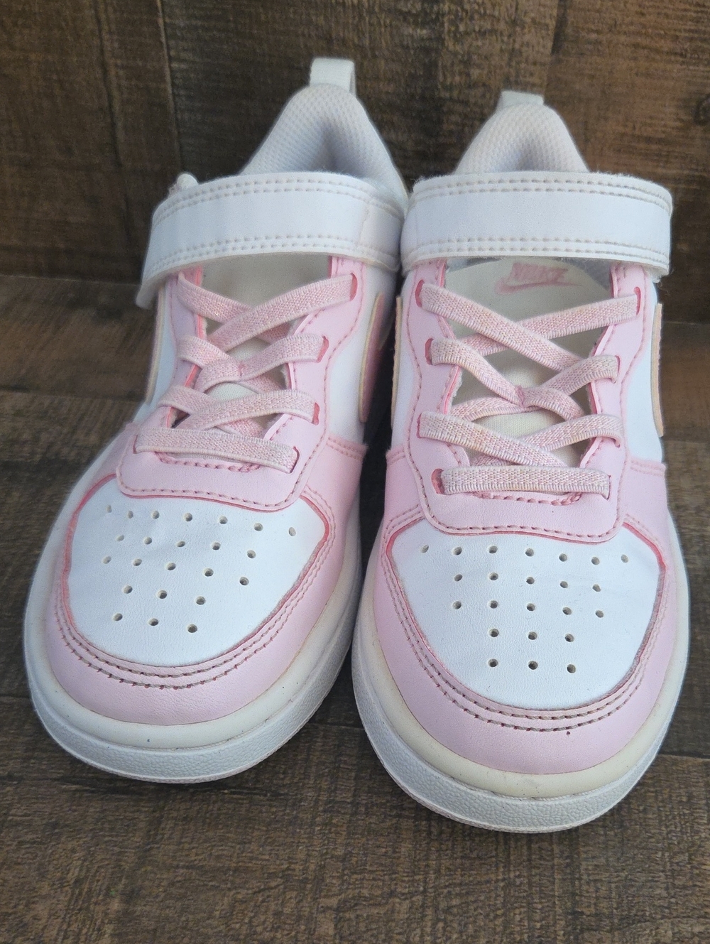 Nike Kids Court Borough Low Recraft Sneakers - Pink Foam White Size: 13C